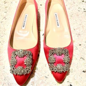 MANOLO BLAHNIK D’ORSAY FLATS